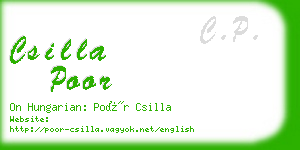 csilla poor business card